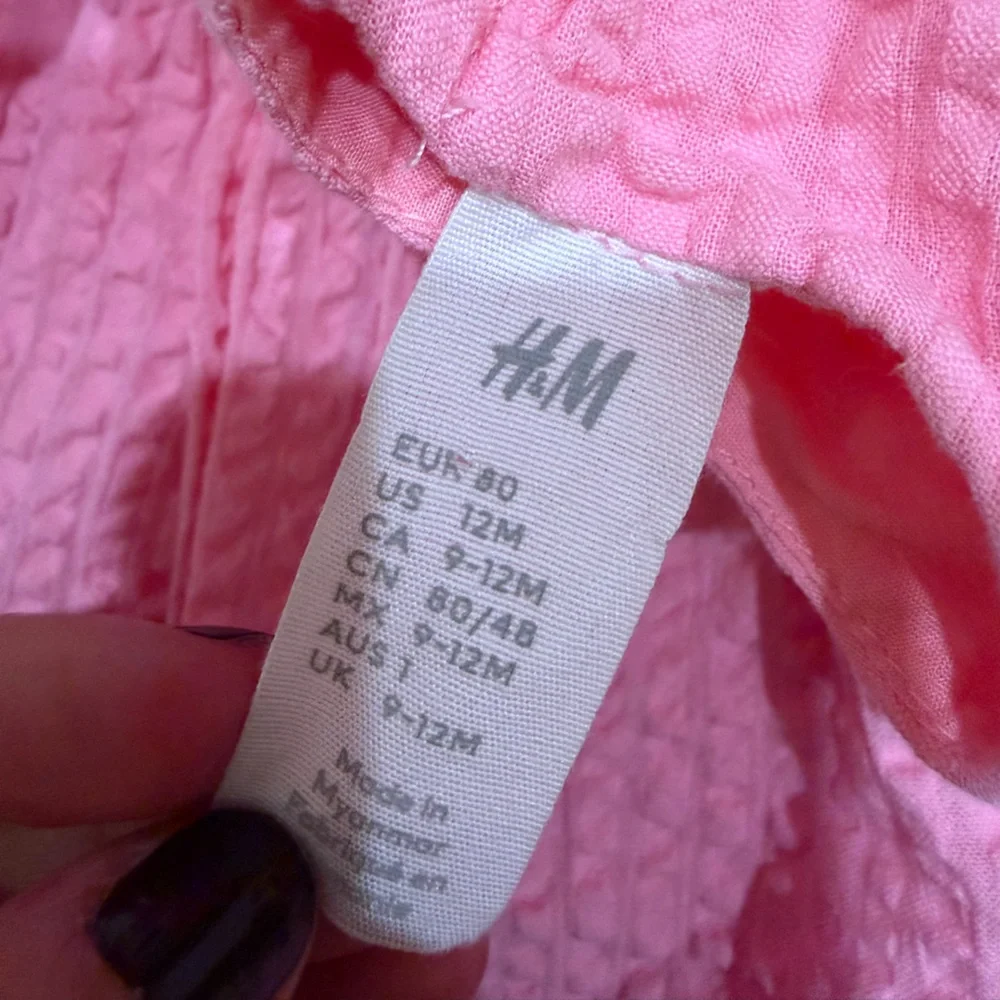 H&M Textured Pink Kids Dress